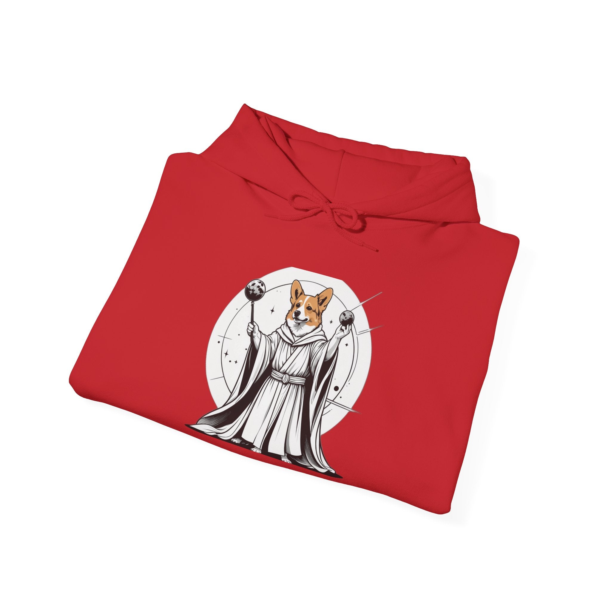 Corgi Points to the Cosmos — Unisex Hoodie