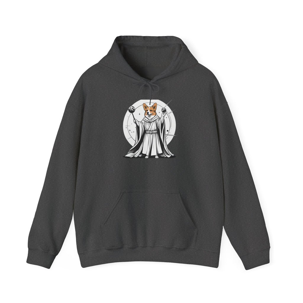 Corgi Points to the Cosmos — Unisex Hoodie