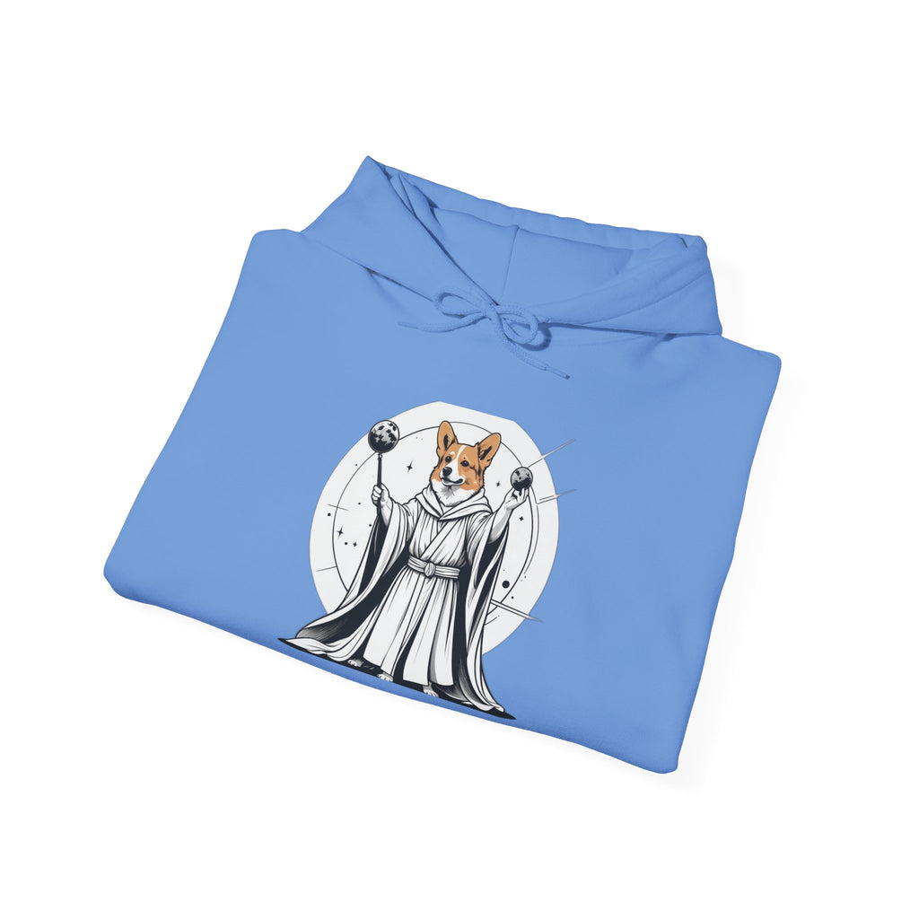 Corgi Points to the Cosmos — Unisex Hoodie