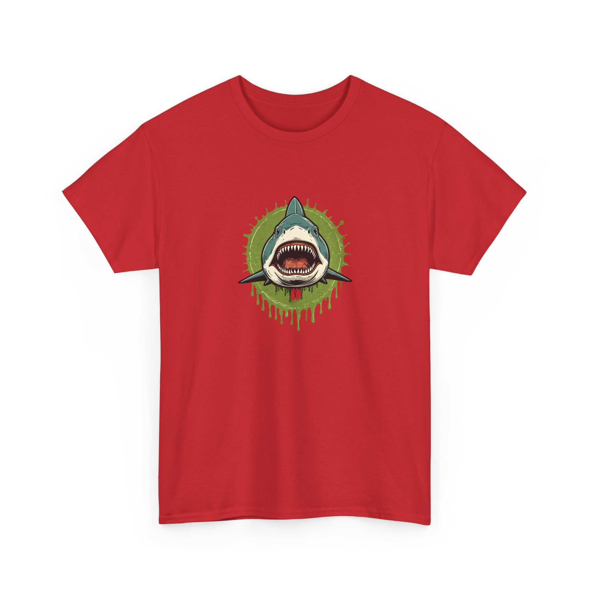 Shark Brain Rot Meme Graphic Tee | Cursed Unhinged T-Shirt | Unisex T-Shirt