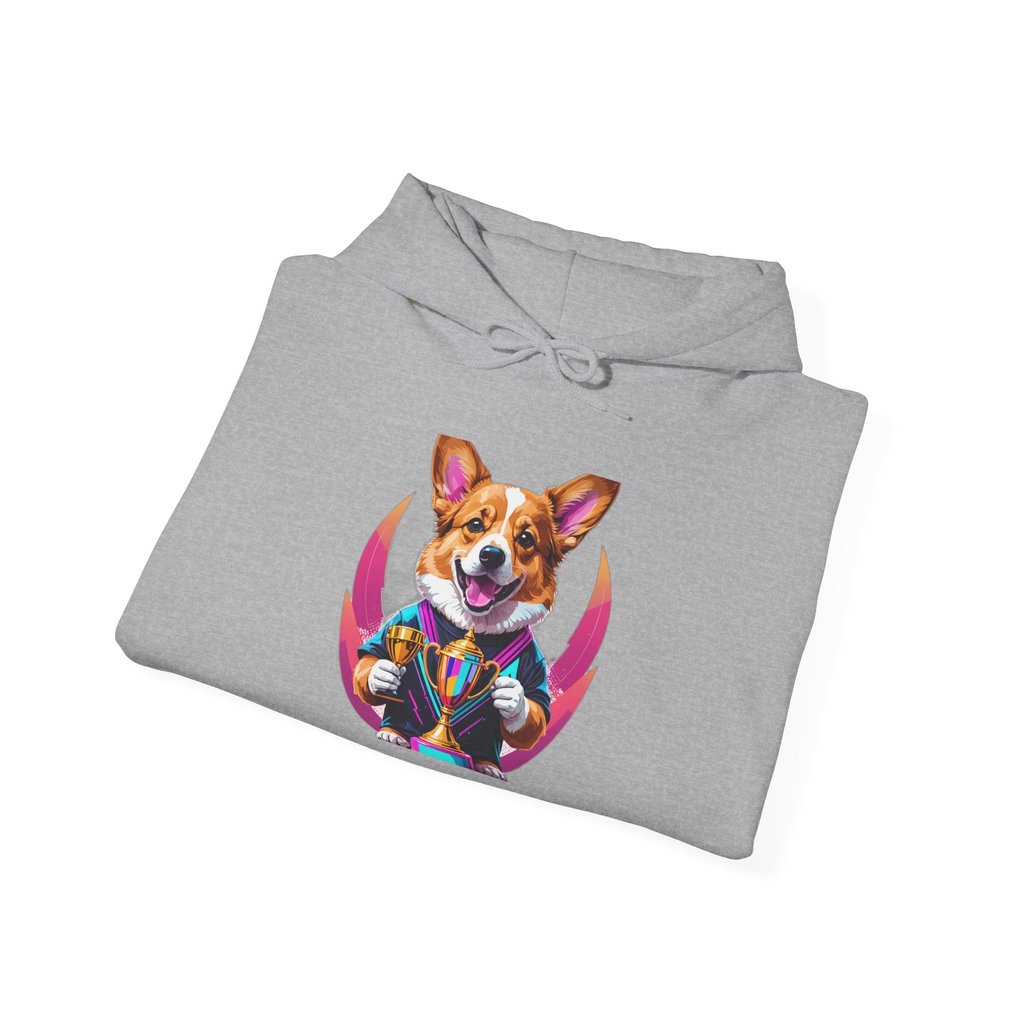 Glitched Corgi Trophy Holder — Unisex Hoodie