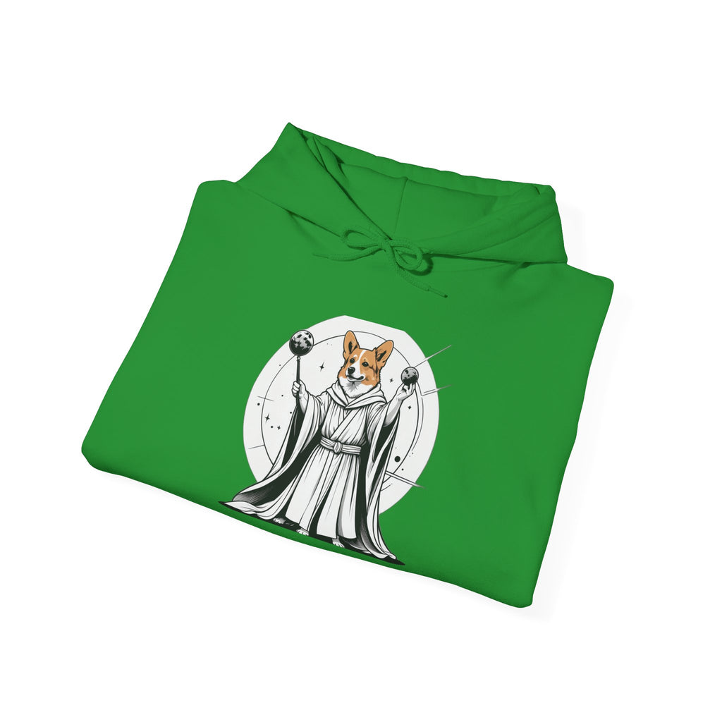 Corgi Points to the Cosmos — Unisex Hoodie
