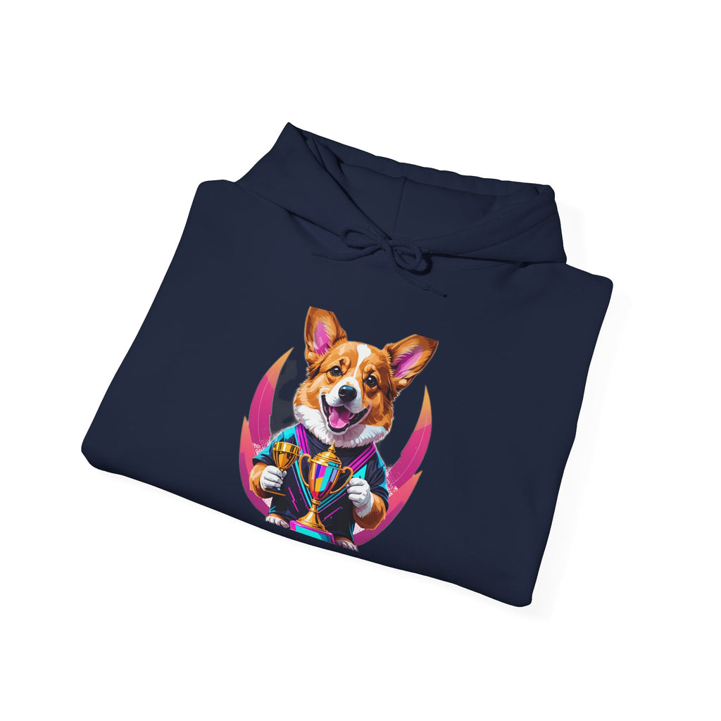 Glitched Corgi Trophy Holder — Unisex Hoodie