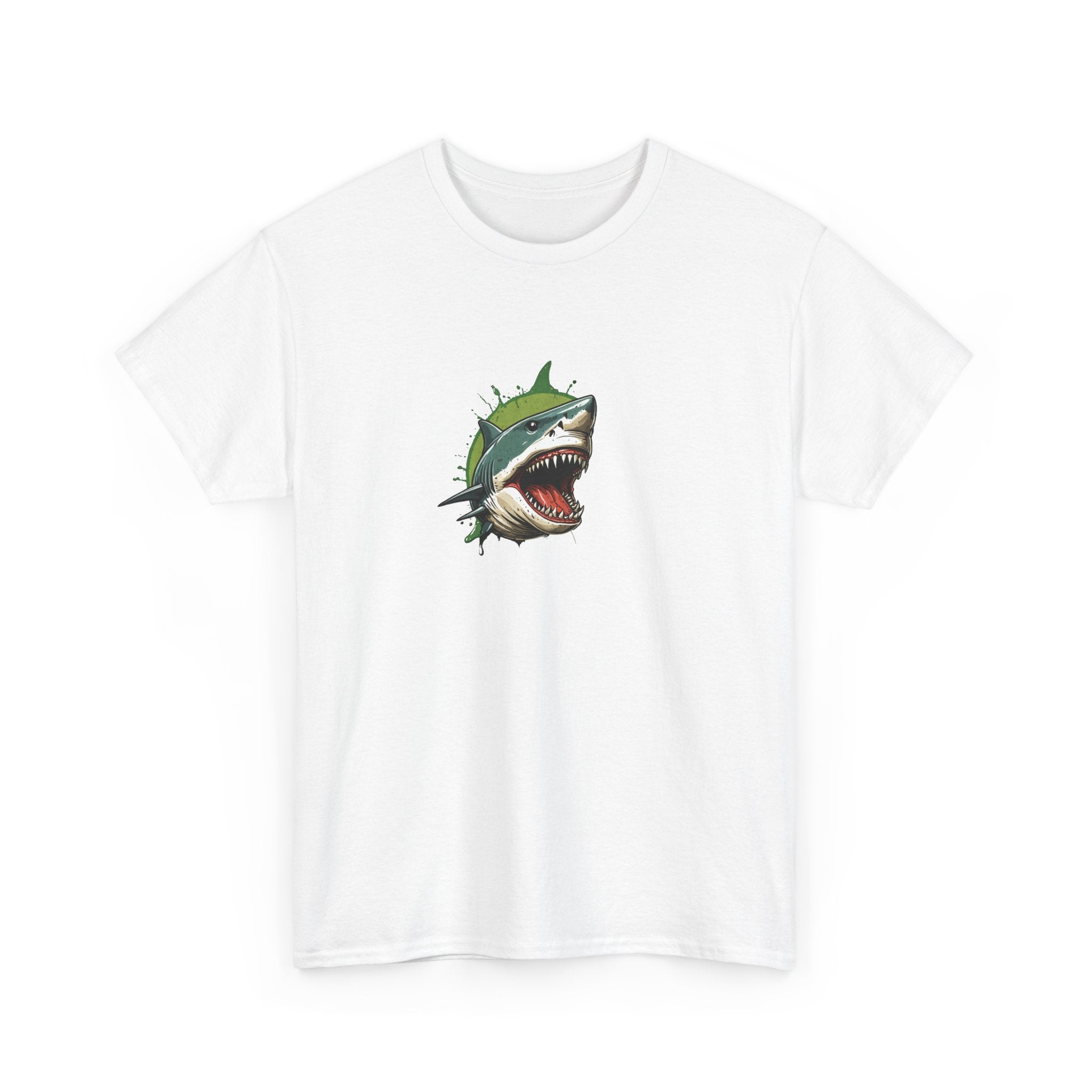 Cursed Shark Brain Rot Graphic Tee | Funny Meme Shirt for Cat Lady | Unisex T-Shirt