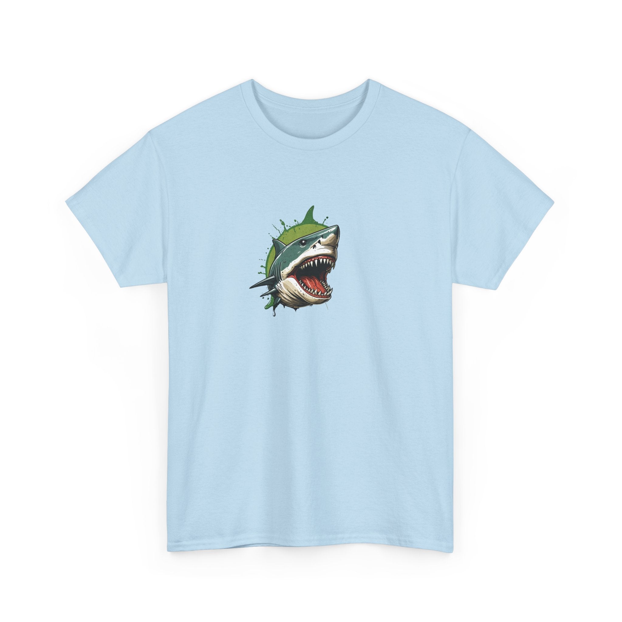 Cursed Shark Brain Rot Graphic Tee | Funny Meme Shirt for Cat Lady | Unisex T-Shirt