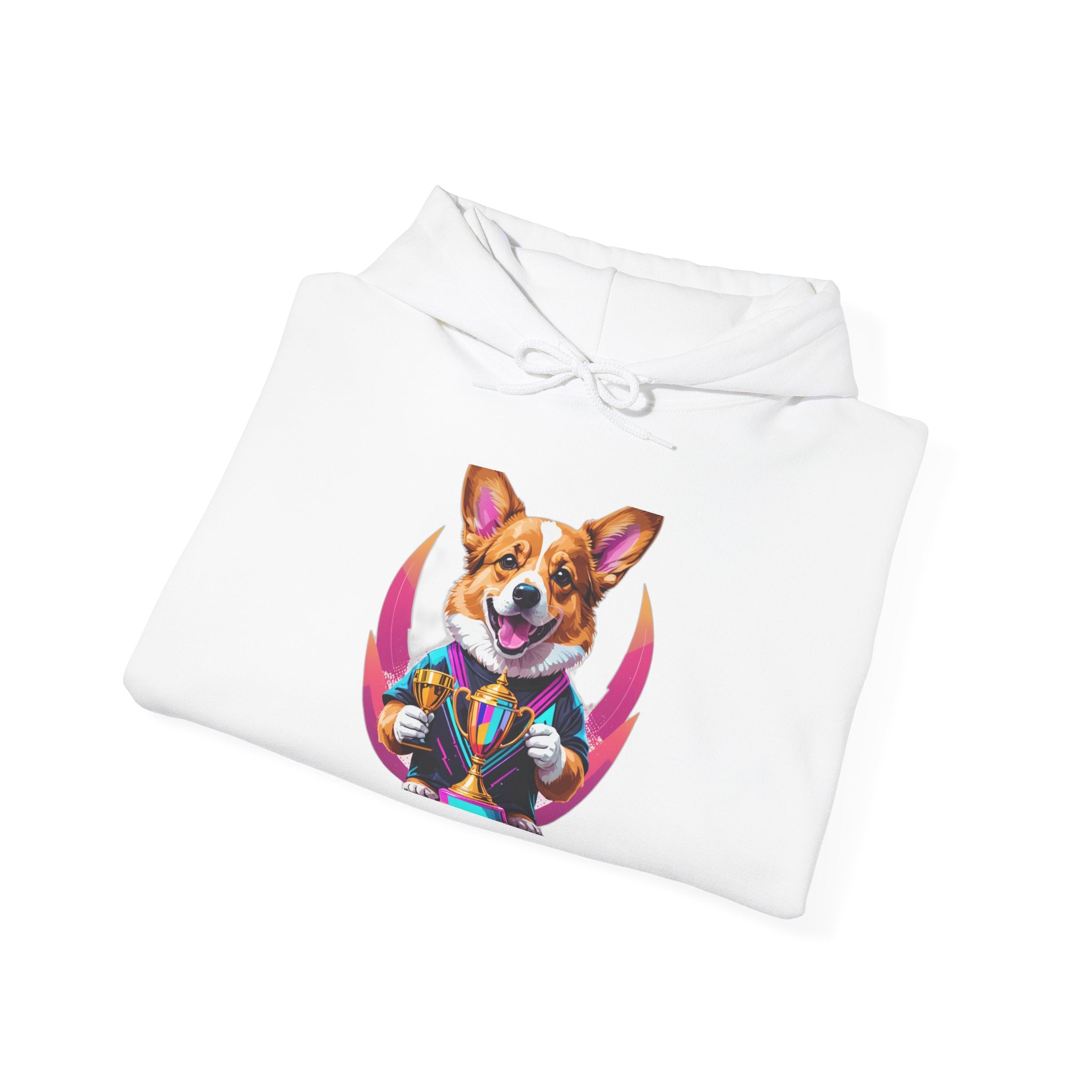 Glitched Corgi Trophy Holder — Unisex Hoodie