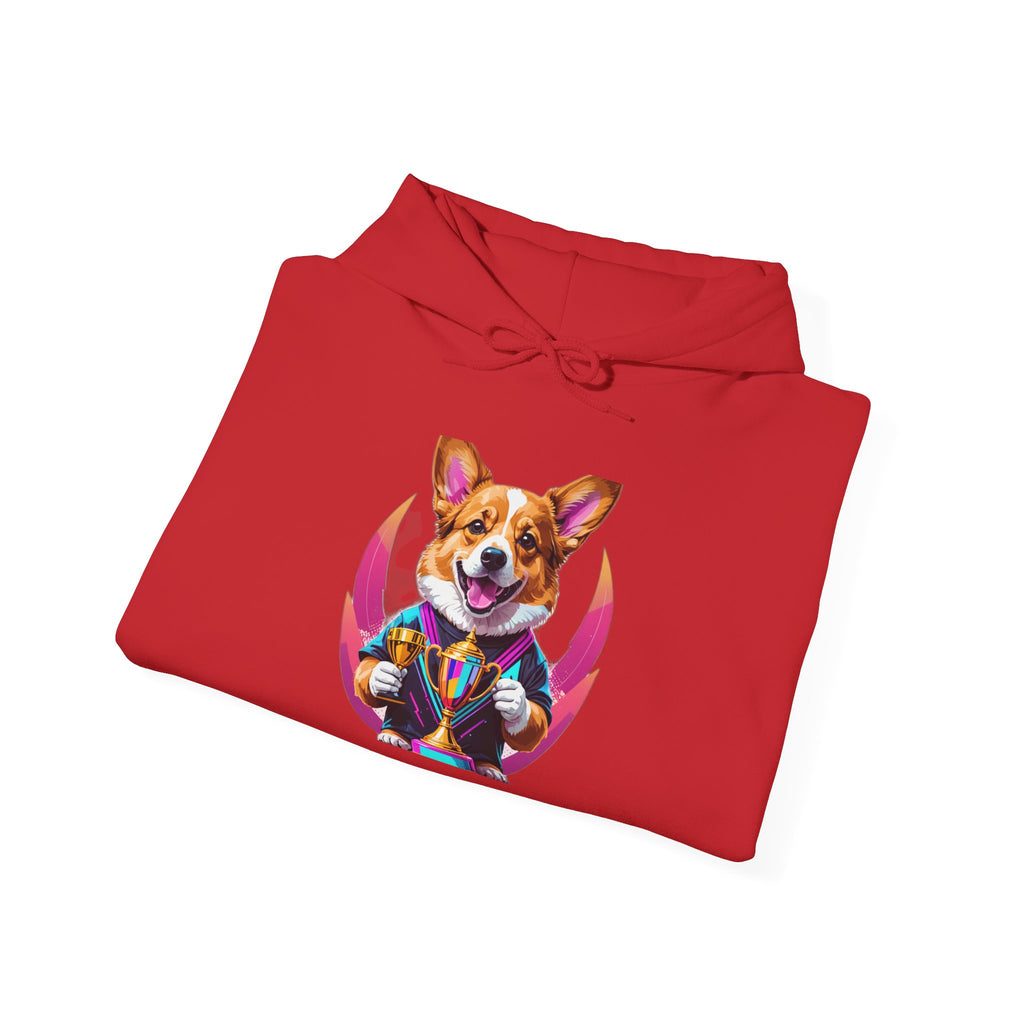 Glitched Corgi Trophy Holder — Unisex Hoodie