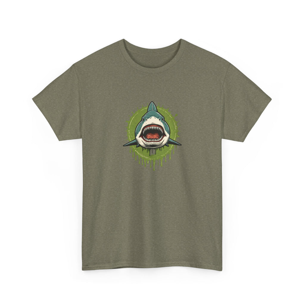 Shark Brain Rot Meme Graphic Tee | Cursed Unhinged T-Shirt | Unisex T-Shirt