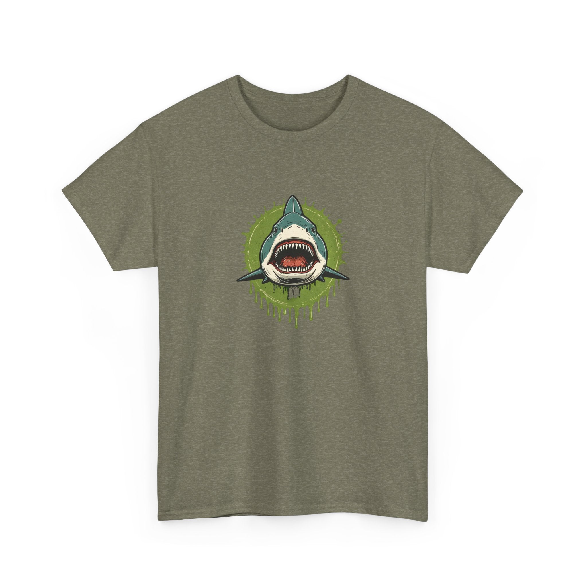 Shark Brain Rot Meme Graphic Tee | Cursed Unhinged T-Shirt | Unisex T-Shirt