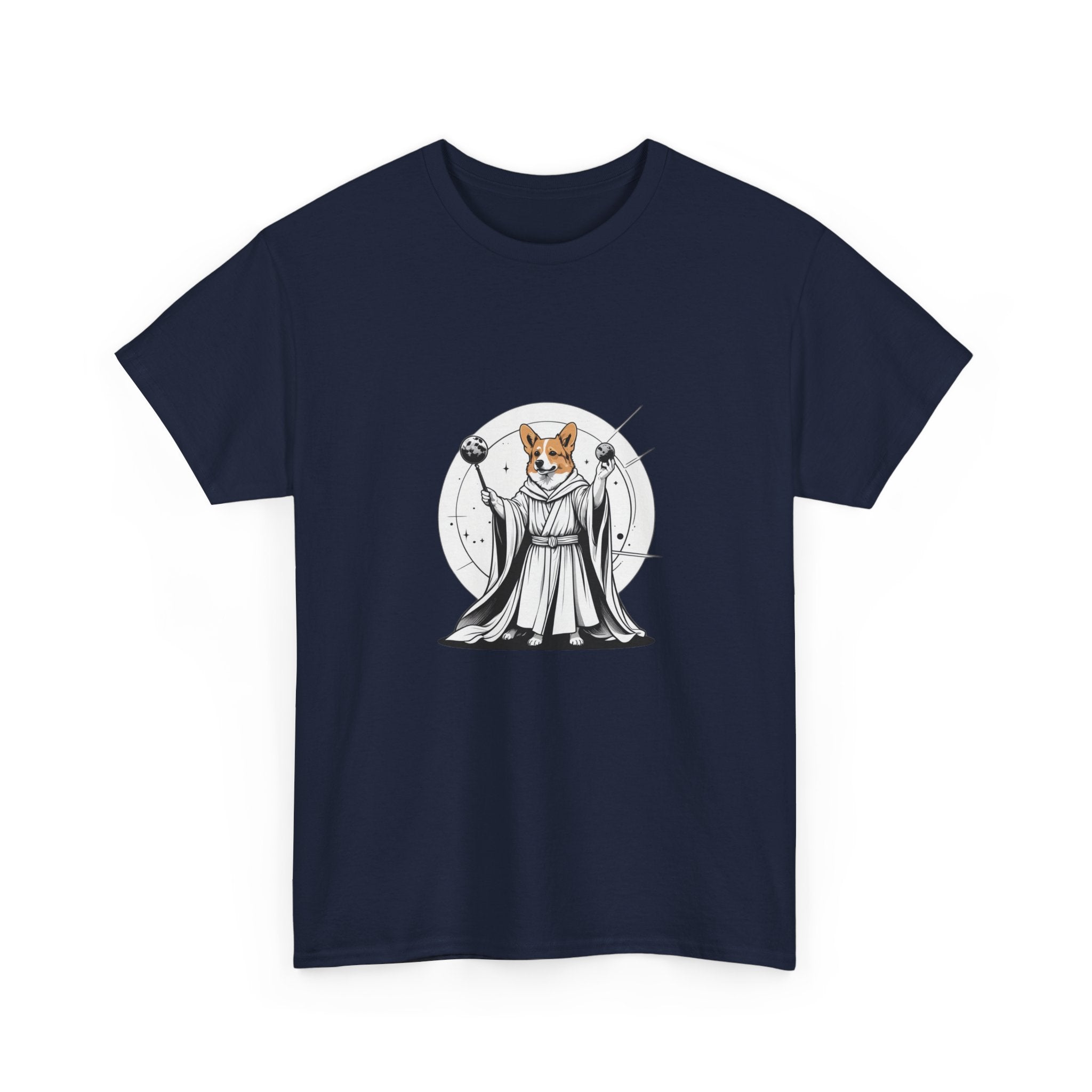 Corgi Points to the Cosmos — Unisex T-Shirt