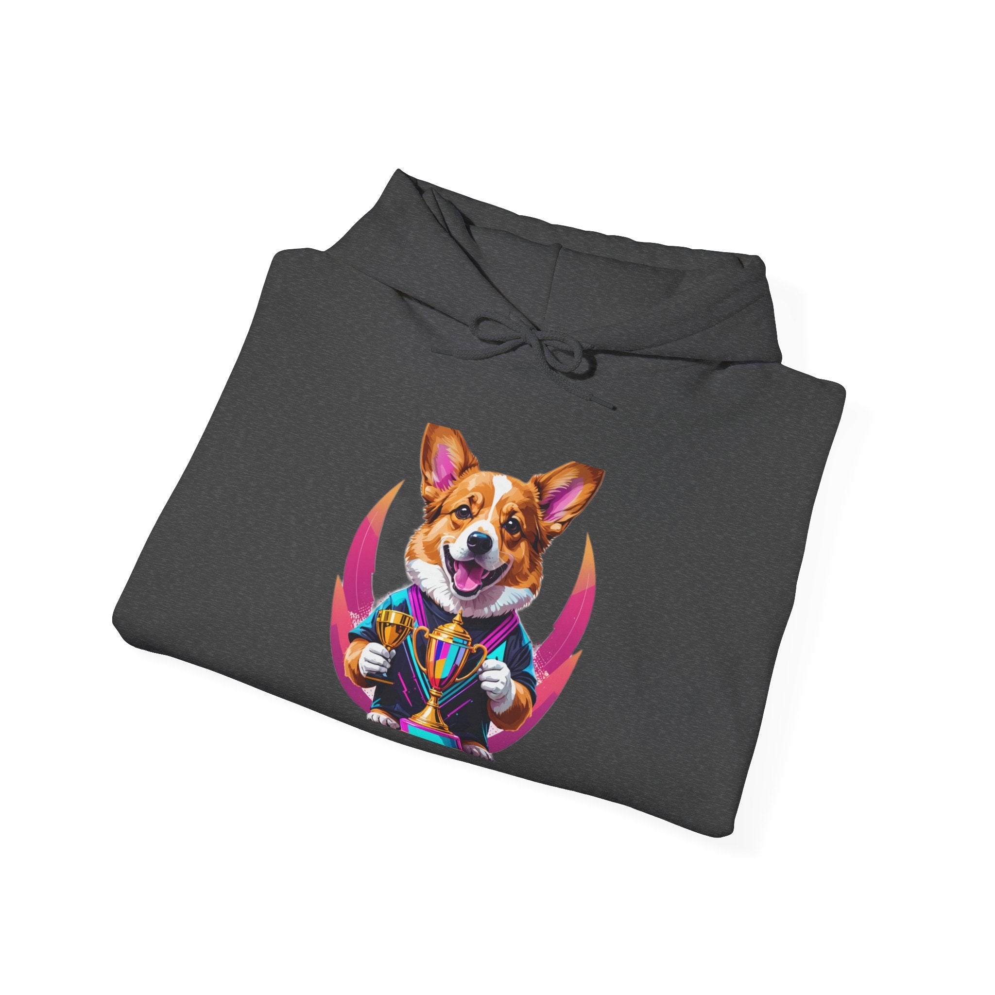Glitched Corgi Trophy Holder — Unisex Hoodie