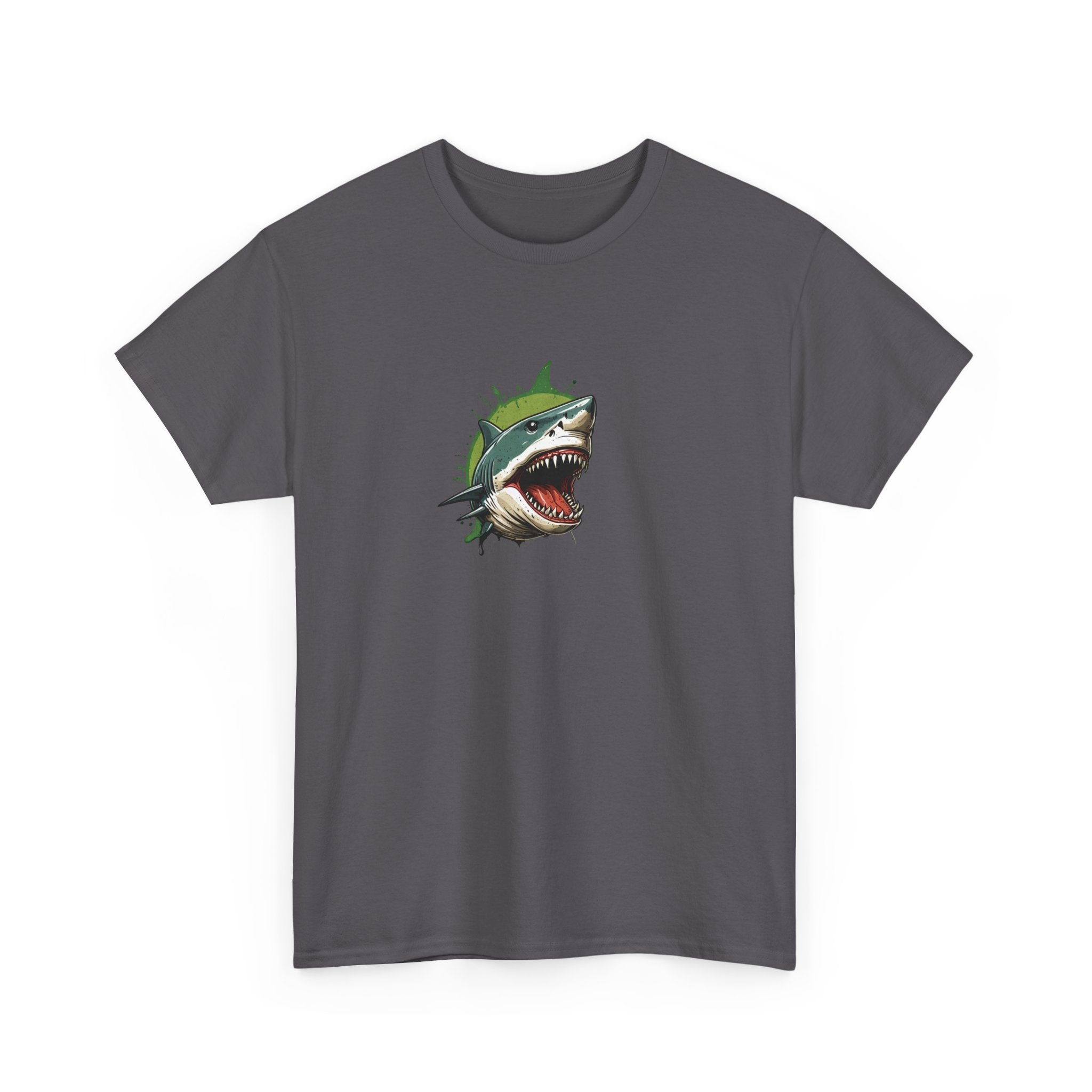 Cursed Shark Brain Rot Graphic Tee | Funny Meme Shirt for Cat Lady | Unisex T-Shirt