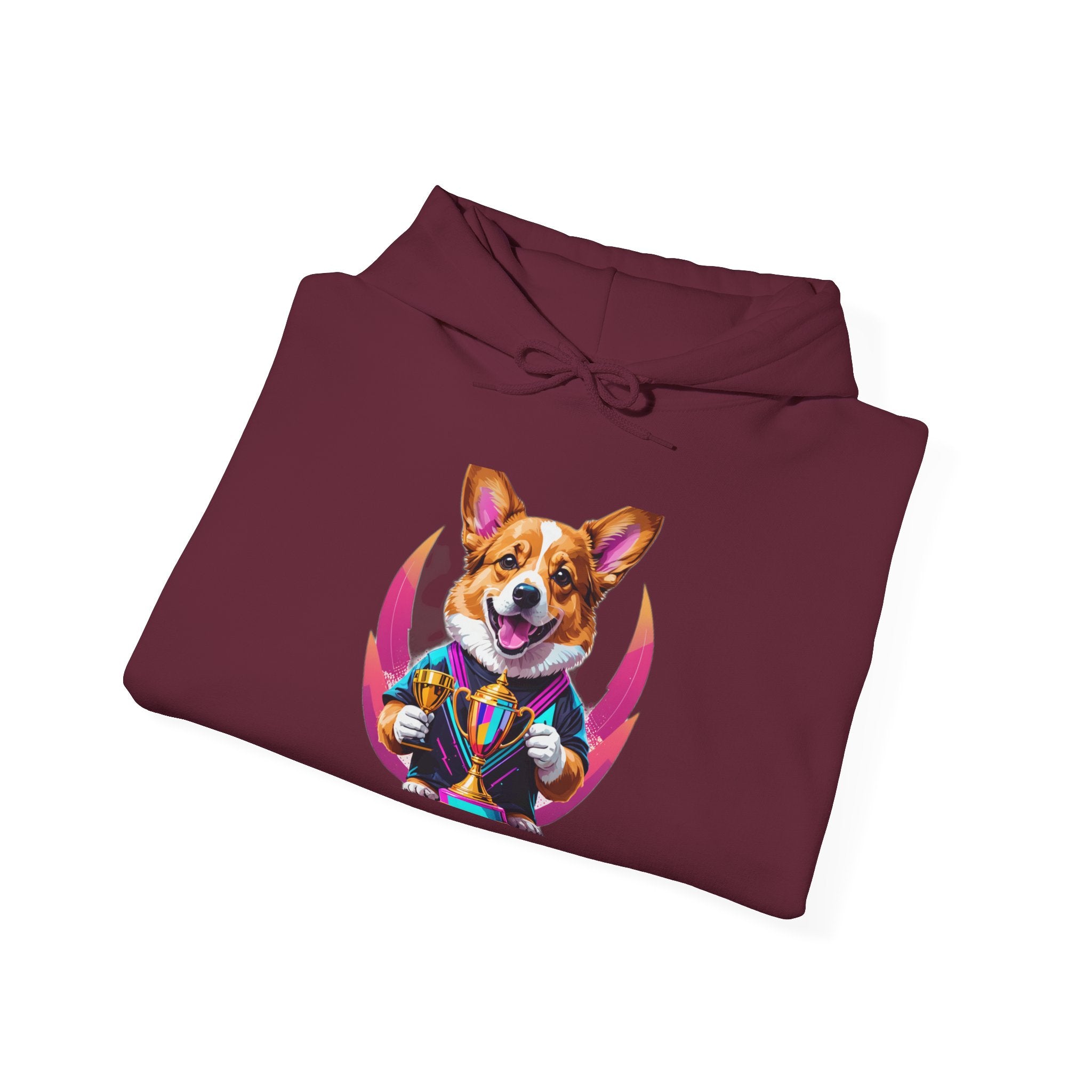 Glitched Corgi Trophy Holder — Unisex Hoodie