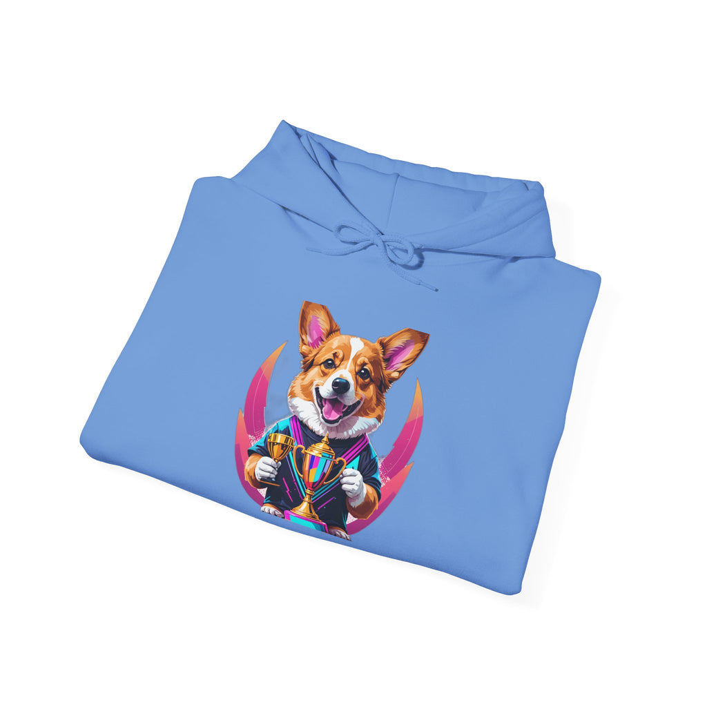 Glitched Corgi Trophy Holder — Unisex Hoodie