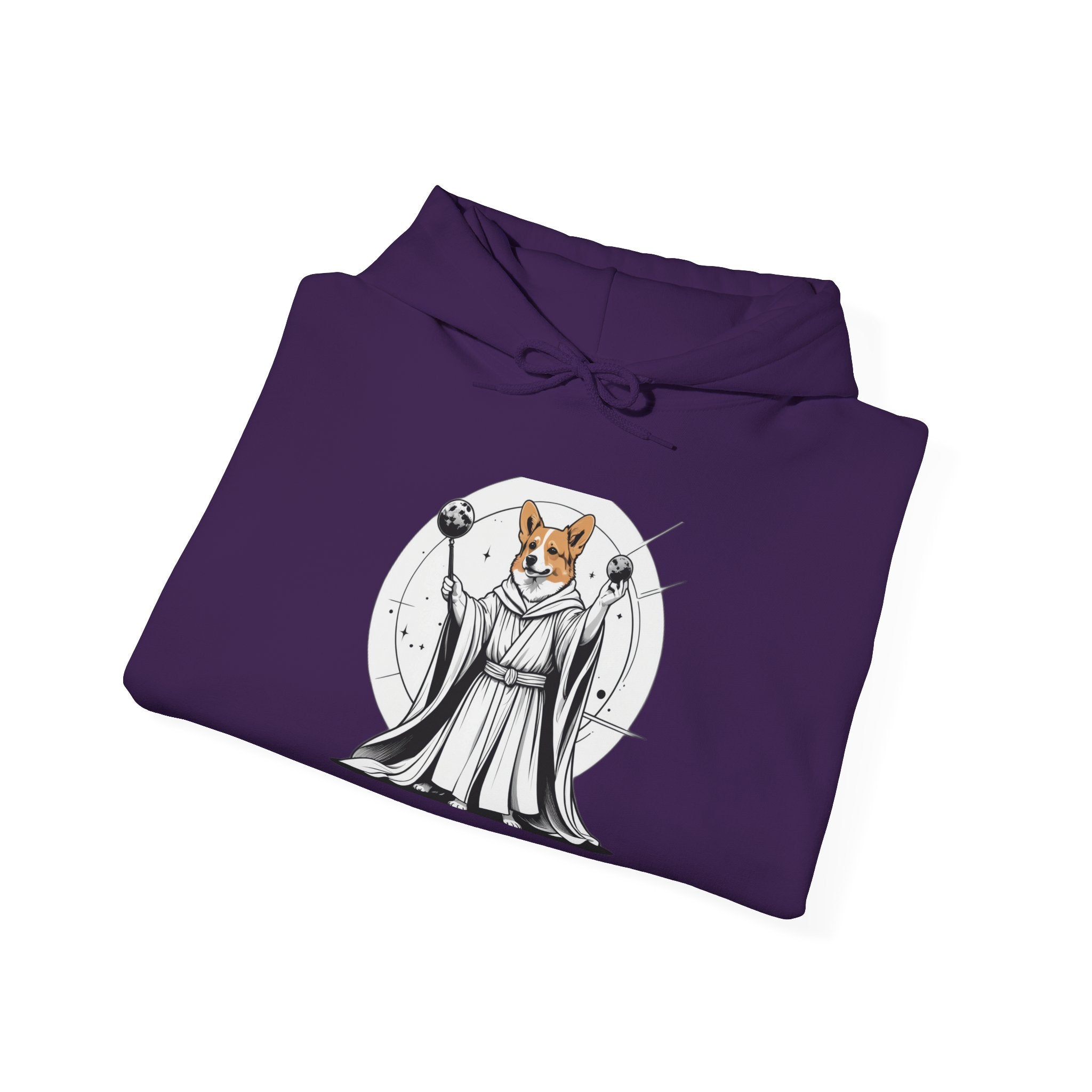 Corgi Points to the Cosmos — Unisex Hoodie