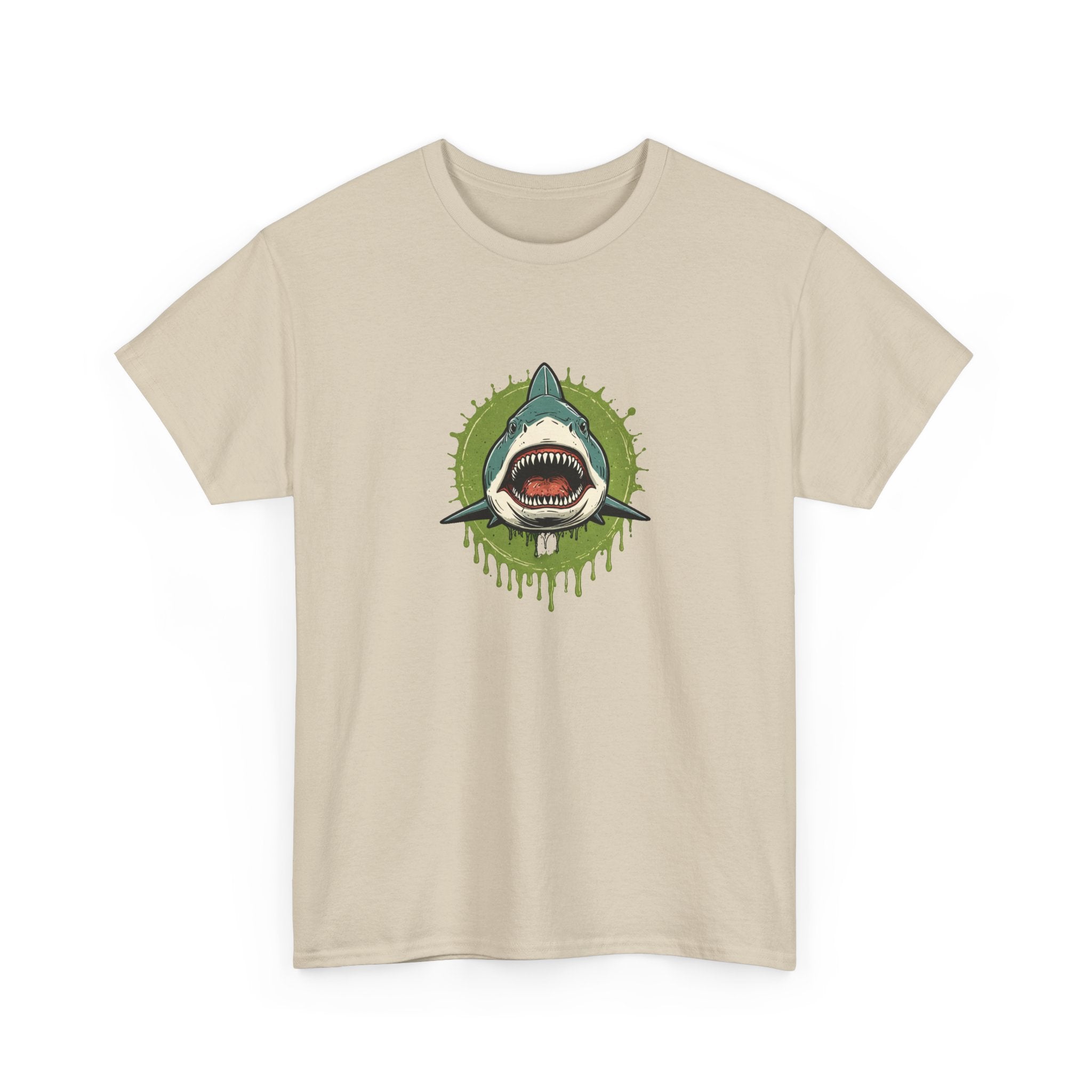 Shark Brain Rot Meme Graphic Tee | Cursed Unhinged T-Shirt | Unisex T-Shirt