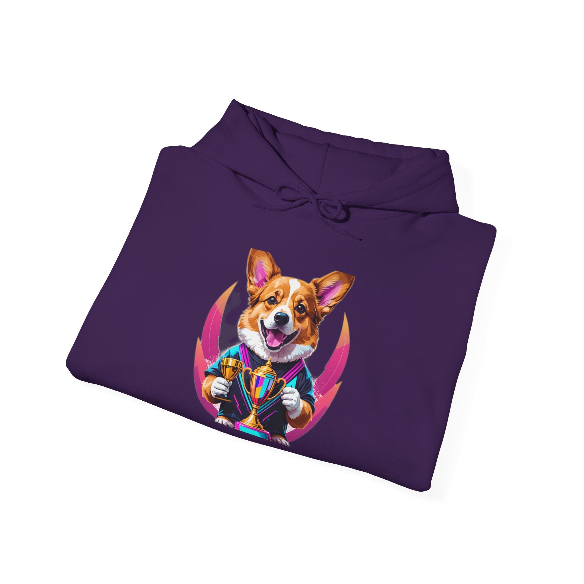 Glitched Corgi Trophy Holder — Unisex Hoodie