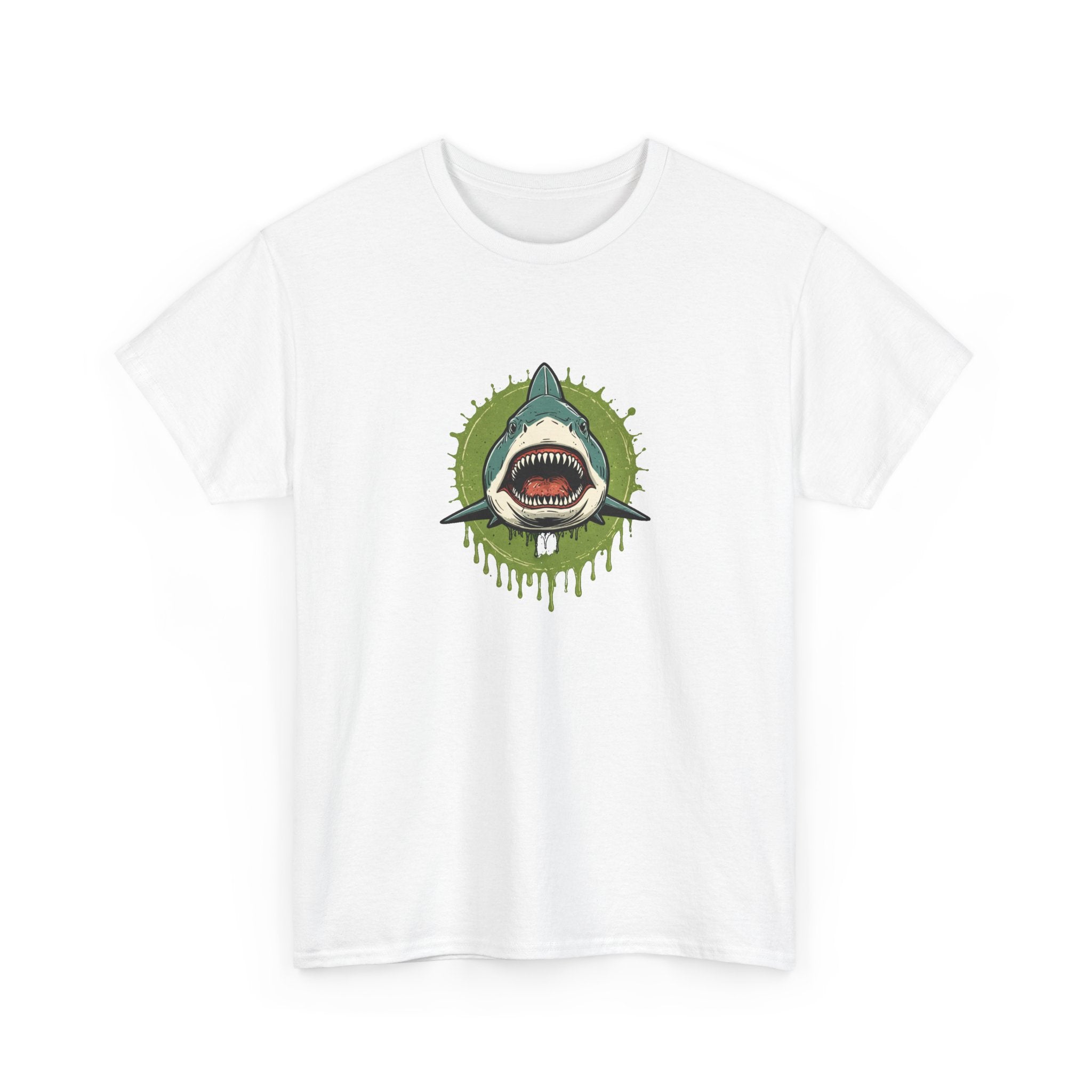 Shark Brain Rot Meme Graphic Tee | Cursed Unhinged T-Shirt | Unisex T-Shirt