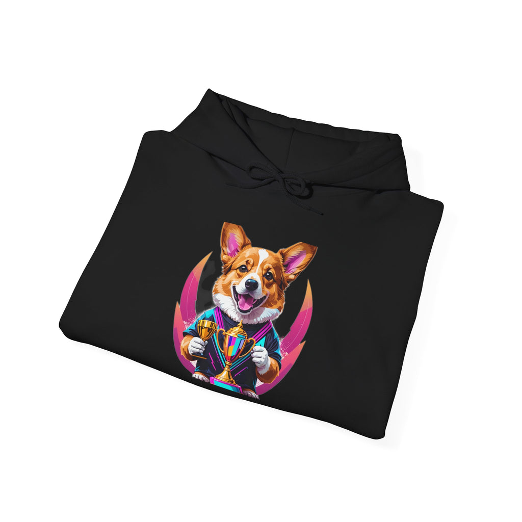 Glitched Corgi Trophy Holder — Unisex Hoodie