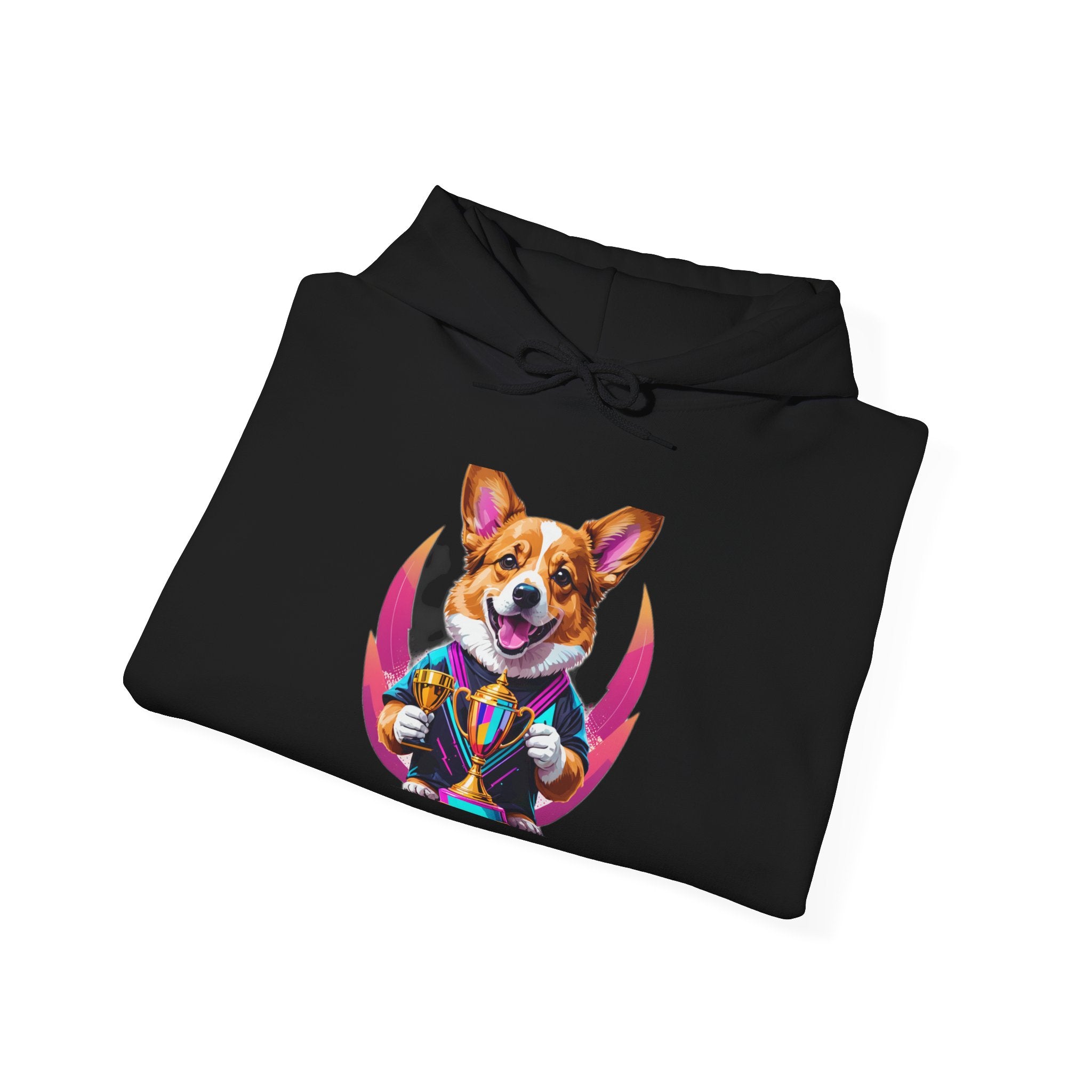 Glitched Corgi Trophy Holder — Unisex Hoodie