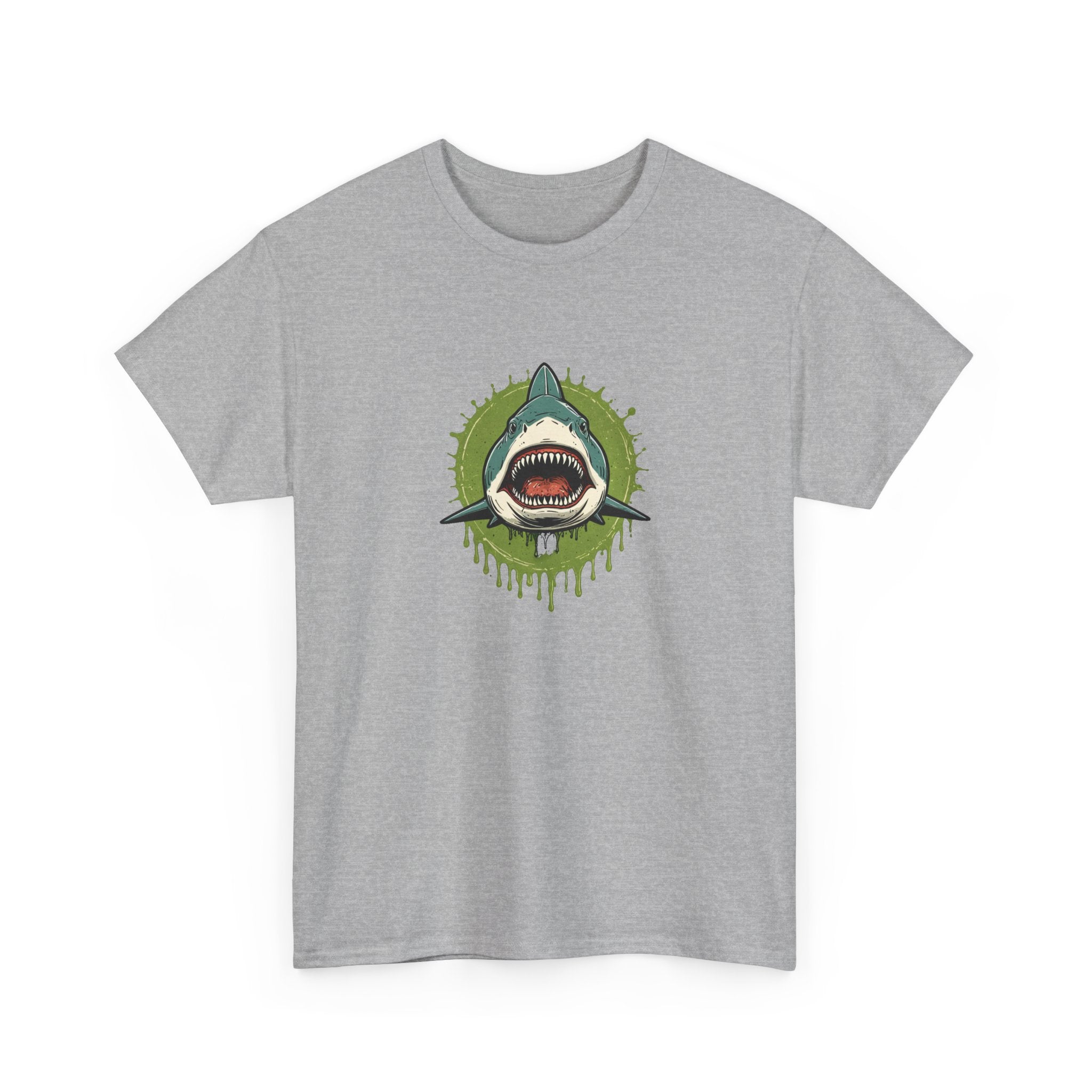 Shark Brain Rot Meme Graphic Tee | Cursed Unhinged T-Shirt | Unisex T-Shirt