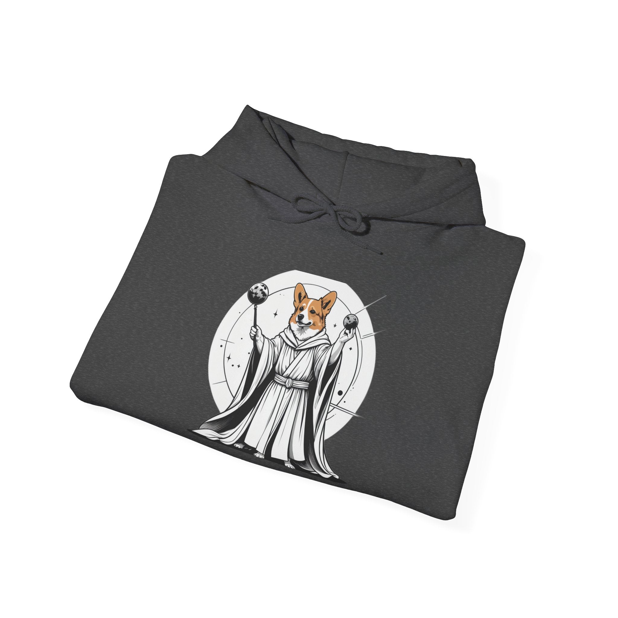 Corgi Points to the Cosmos — Unisex Hoodie