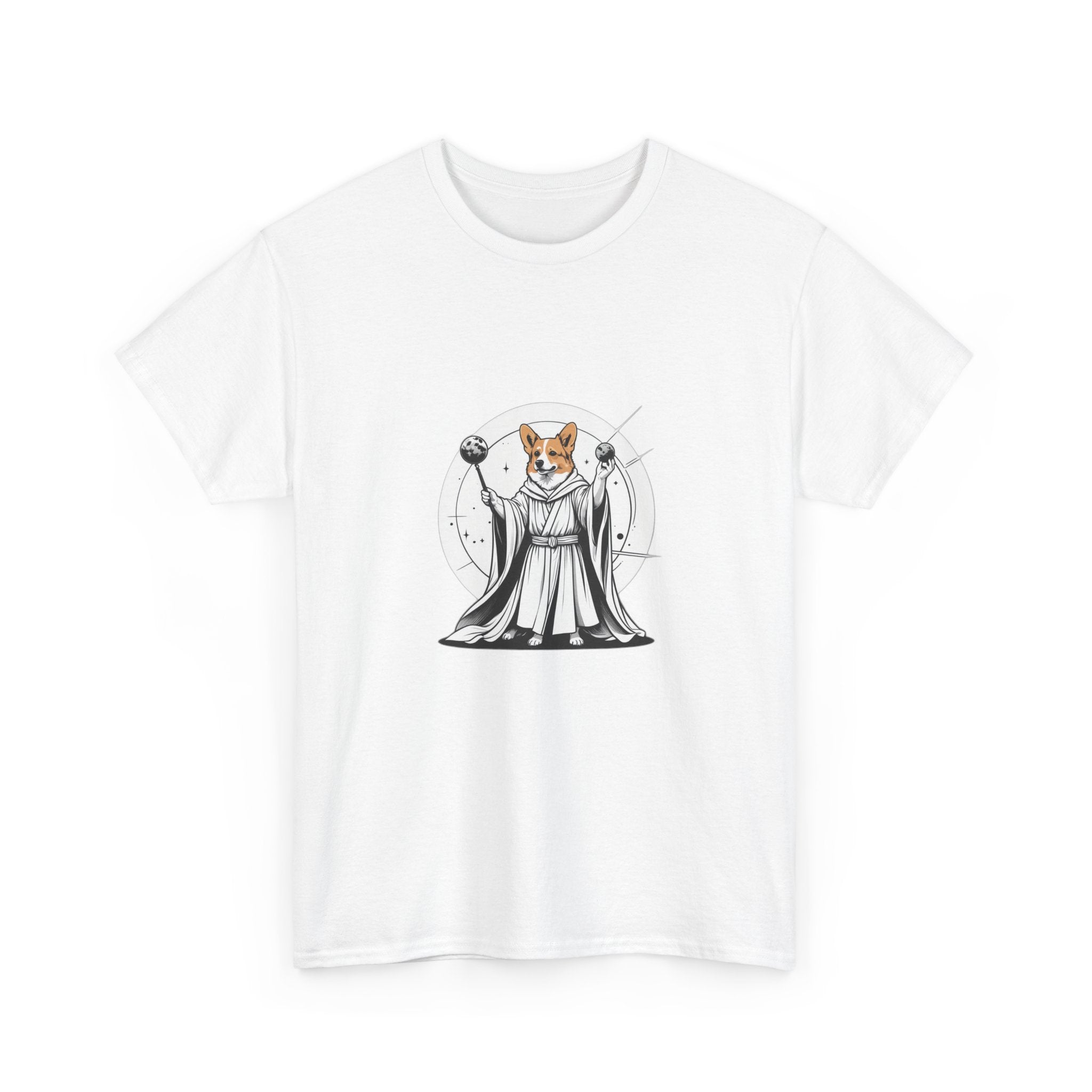 Corgi Points to the Cosmos — Unisex T-Shirt