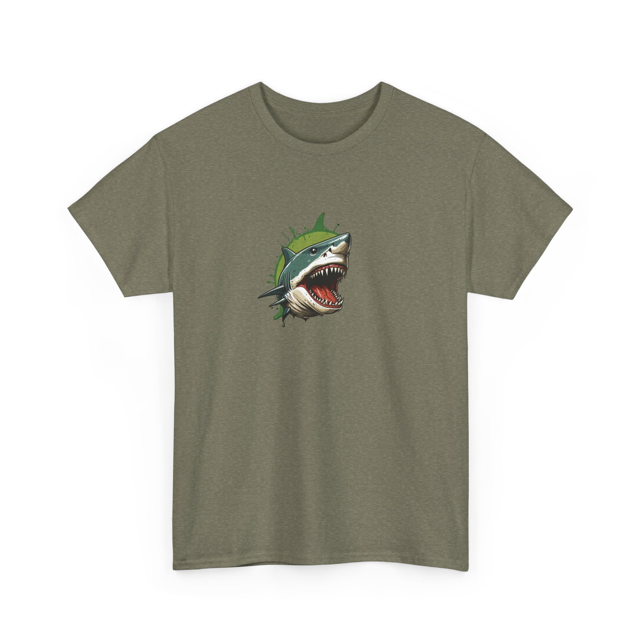 Cursed Shark Brain Rot Graphic Tee | Funny Meme Shirt for Cat Lady | Unisex T-Shirt