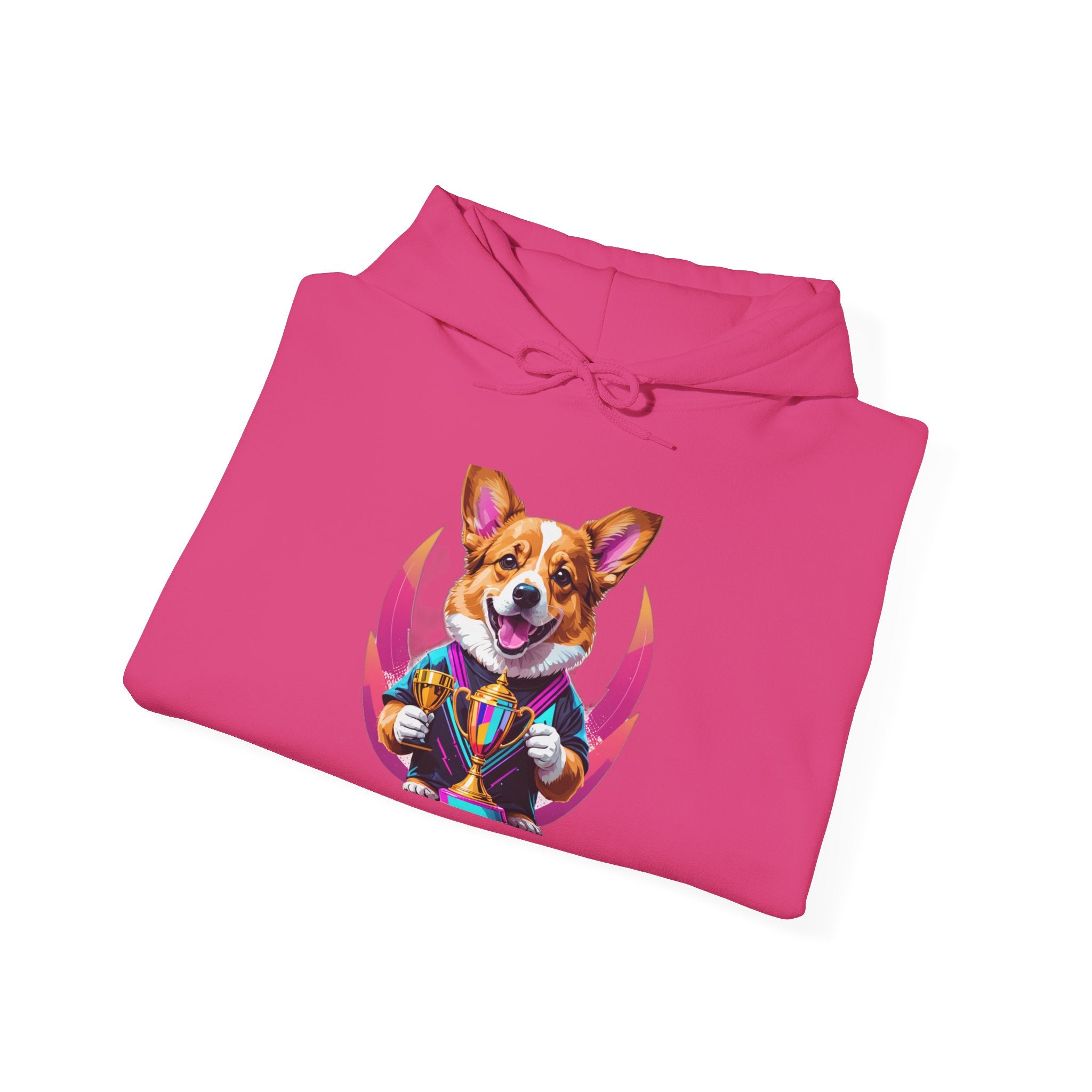 Glitched Corgi Trophy Holder — Unisex Hoodie