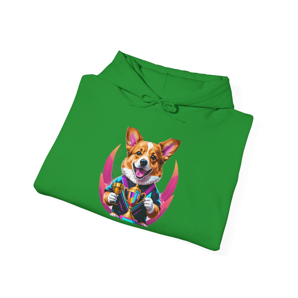 Glitched Corgi Trophy Holder — Unisex Hoodie