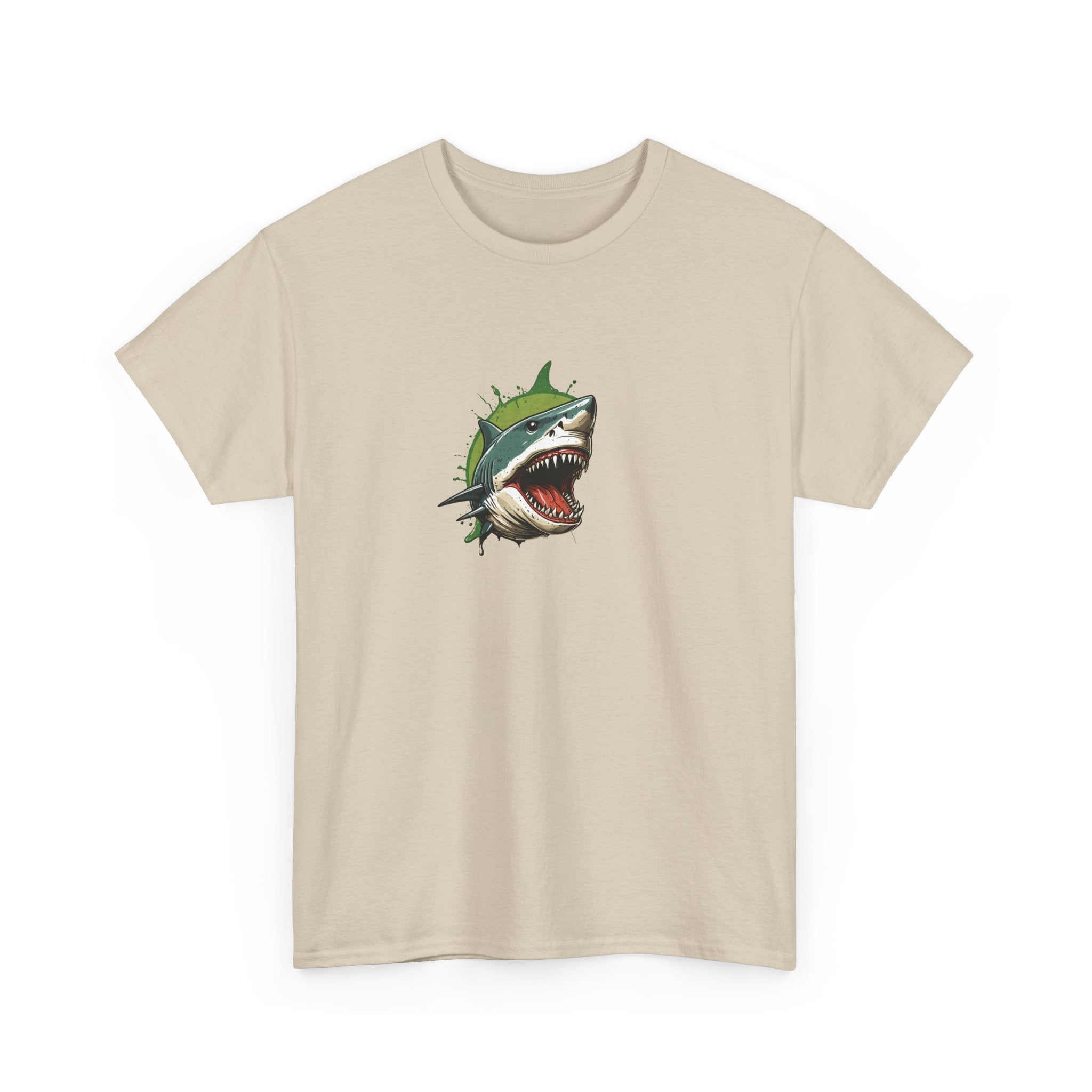 Cursed Shark Brain Rot Graphic Tee | Funny Meme Shirt for Cat Lady | Unisex T-Shirt
